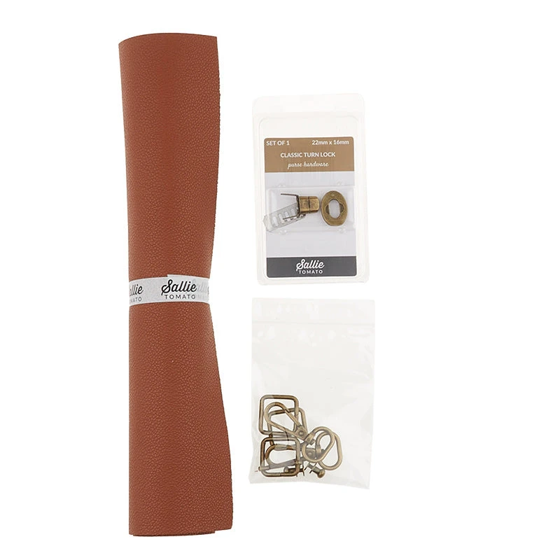 Monroe Clutch And Card Case Kit - Hazelnut Pebble Faux Leather 5 Monroe Clutch And Card Case Kit - Hazelnut Pebble Faux Leather - Image 3