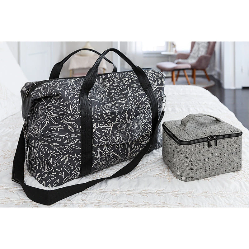 Hamilton Travel Duffle Kit - Black Faux Leather 3 Hamilton Travel Duffle Kit - Black Faux Leather