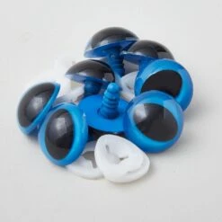 Plastic Slit Pupil Safety Eyes - 25mm Blue - 4 Pairs