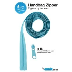 ByAnnie Zippers By The Yard - 4 Yards Parrot Blue