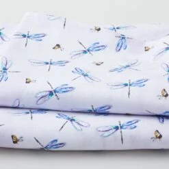 Fanciful Flight - Bees & Dragonflies Toss Purple 3 Yard Cut