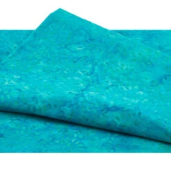 Foundations Batiks - Small Pointed Floral Turquoise 2 Yard Cut
