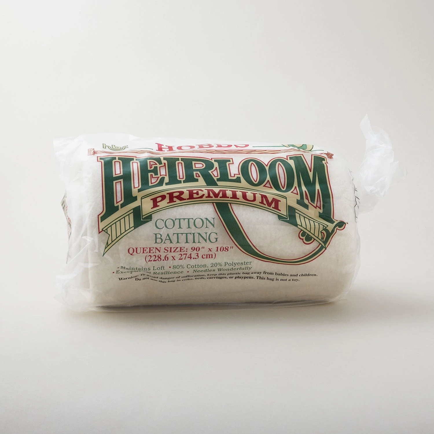 Hobbs Heirloom 80/20 Cotton Batting - Queen 90" X 108" 3 Hobbs Heirloom 80/20 Cotton Batting - Queen 90" X 108"