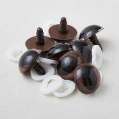 Plastic Slit Pupil Safety Eyes - 30mm Brown - 4 Pairs