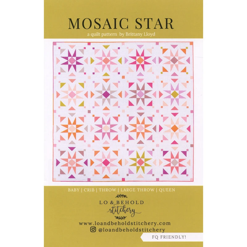 Mosaic Star Quilt Pattern 3 Mosaic Star Quilt Pattern