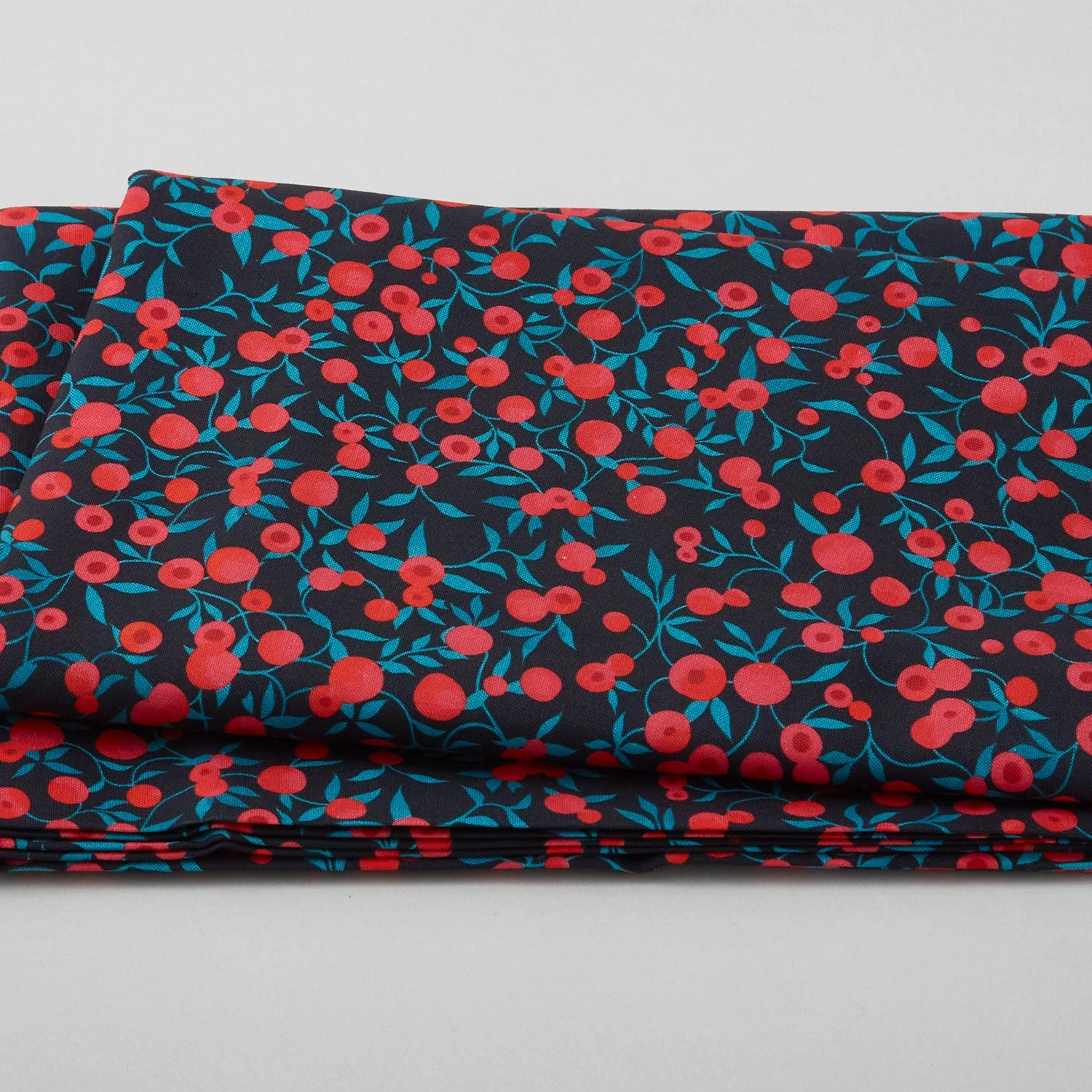Digital Designs - Red Flowers Blue 2 Yard Cut 3 Digital Designs - Red Flowers Blue 2 Yard Cut