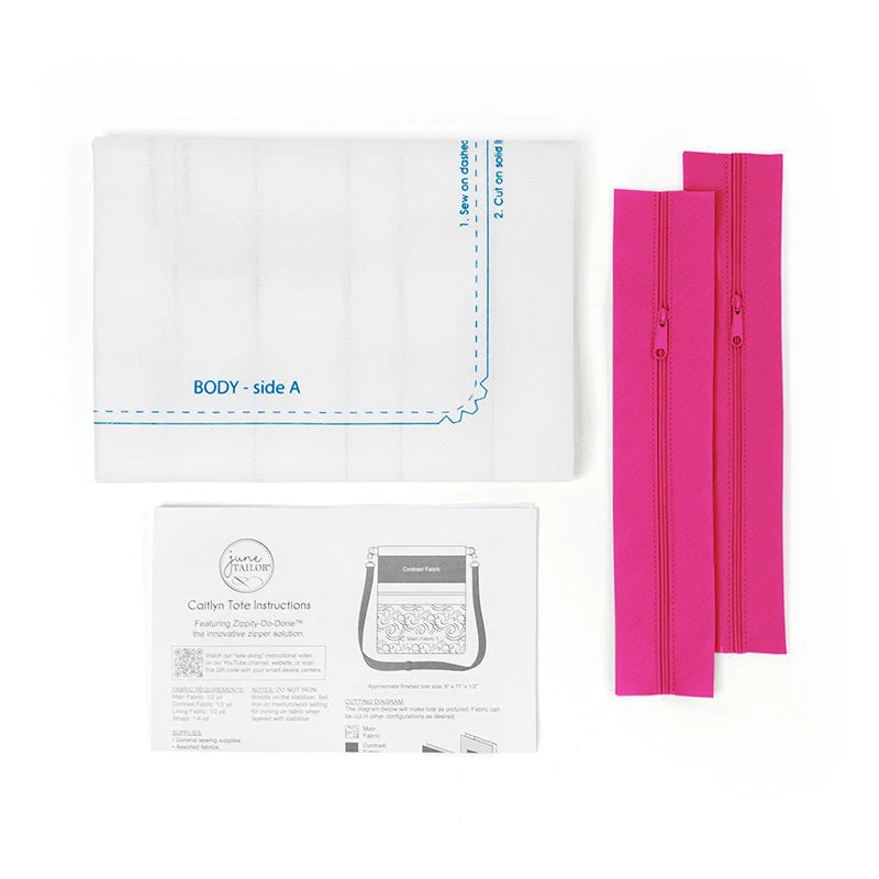 Caitlyn Crossbody Tote Bag Kit - Zippity-Do-Done™ Pink 4 Caitlyn Crossbody Tote Bag Kit - Zippity-Do-Done™ Pink - Image 2