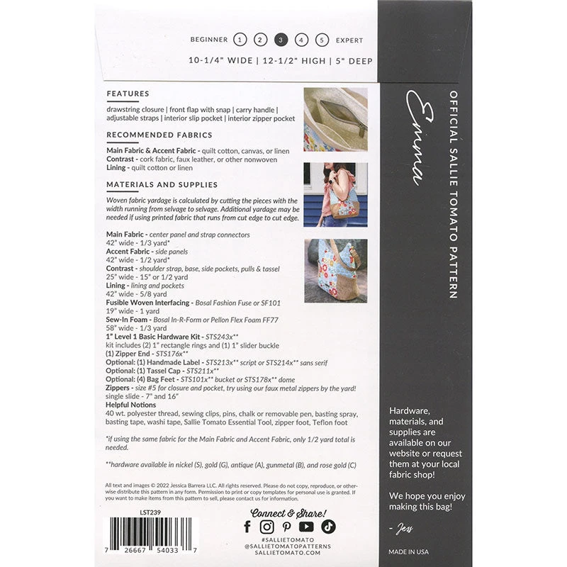 Emma Bag Kit - Rustic Midnight Cork 6 Emma Bag Kit - Rustic Midnight Cork - Image 4