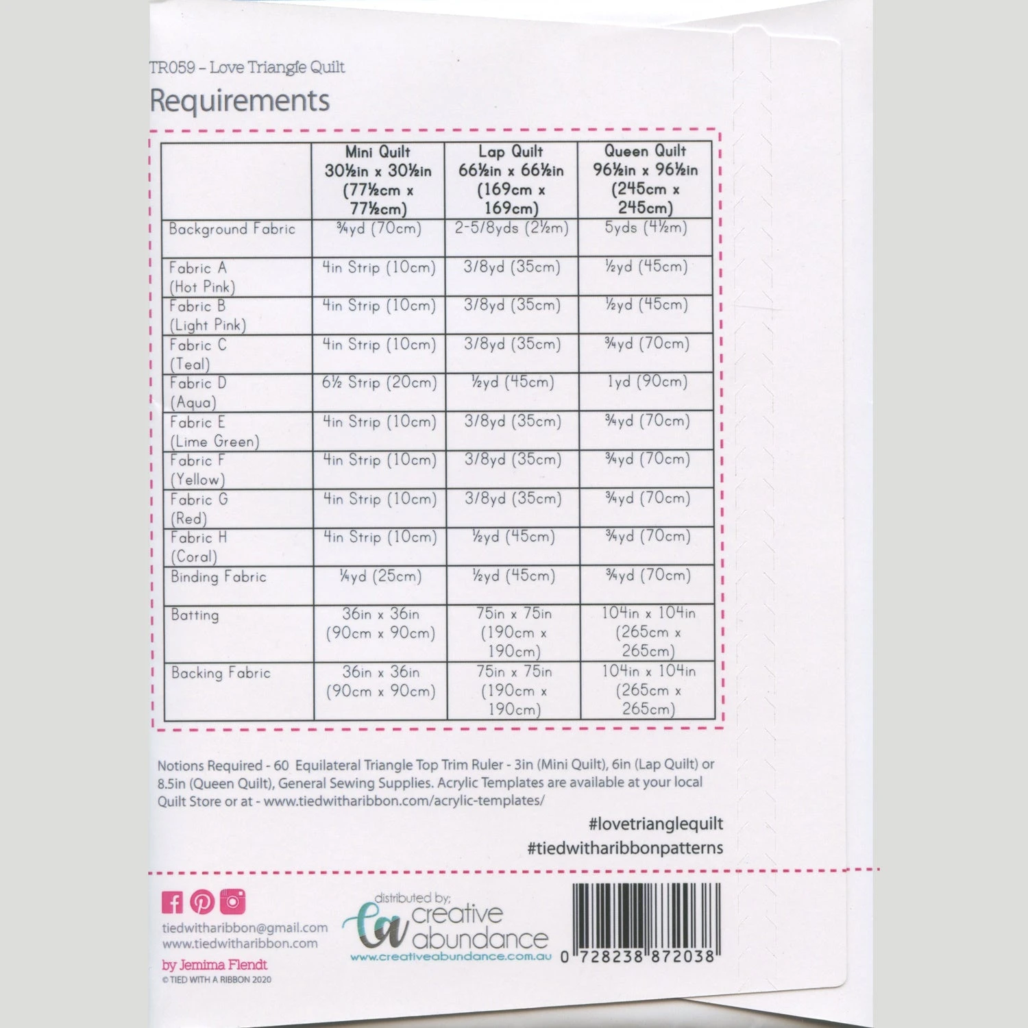 Love Triangle Quilt Pattern 4 Love Triangle Quilt Pattern - Image 2