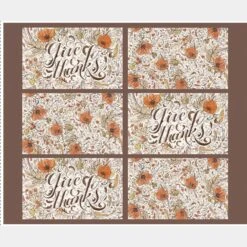 Monthly Placemat Panels - November Give Thanks Placemat Multi Panel