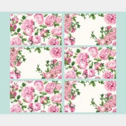 Monthly Placemat Panels - May Peony Pink Placemat Panel