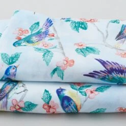 Fanciful Flight - Large Birds All Over Blue 3 Yard Cut