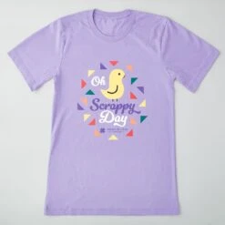 Oh Scrappy Day Dark Lavender T-shirt - 4XL