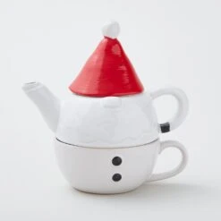 Hand-Painted Stoneware Gnome Tea-for-One Set