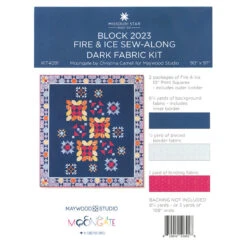 Missouri Star BLOCK 2023 Fire & Ice Sew-Along Dark Fabric Kit -Clover Store a367cd81 68f6 3895 bb30 7f49ecc70f00