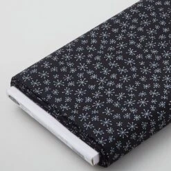 Simply Prints - Tossed Snowflake Black 10 Yard Bolt