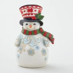 Jim Shore Heartwood Creek Pint Size Snowman With Large Hat Figurine