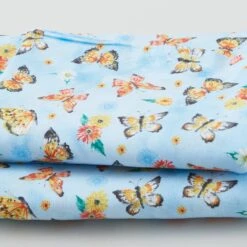 Fanciful Flight - Butterflies Toss Blue 3 Yard Cut