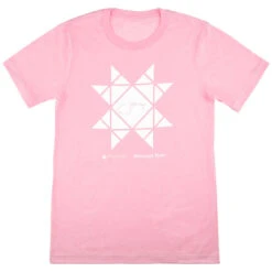 Missouri Star Jenny Quilt Block T-shirt - Heather Bubble Gum M