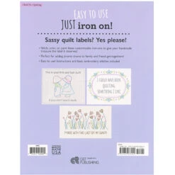 Sassy Sayings Iron-on Labels For Quilts, Sewing Projects & More Book -Clover Store bc2d5e7c cf49 39f7 b715 8da0d6b3a97d
