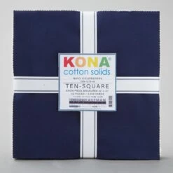 Kona Cotton Navy Ten Squares