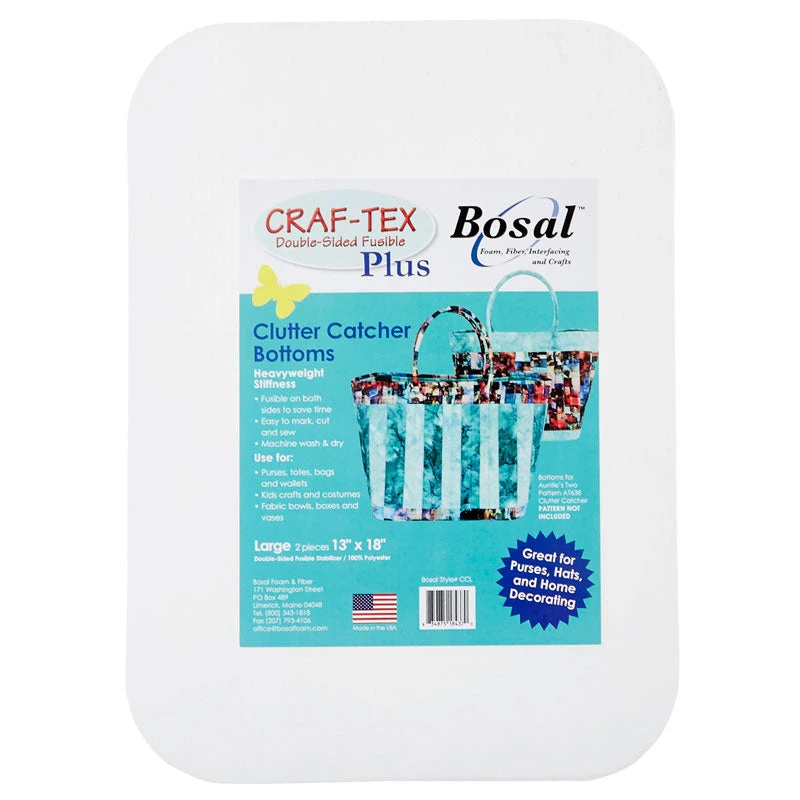 Bosal Craf-Tex Plus Double-Sided Fusible Clutter Catcher Bottoms - Large