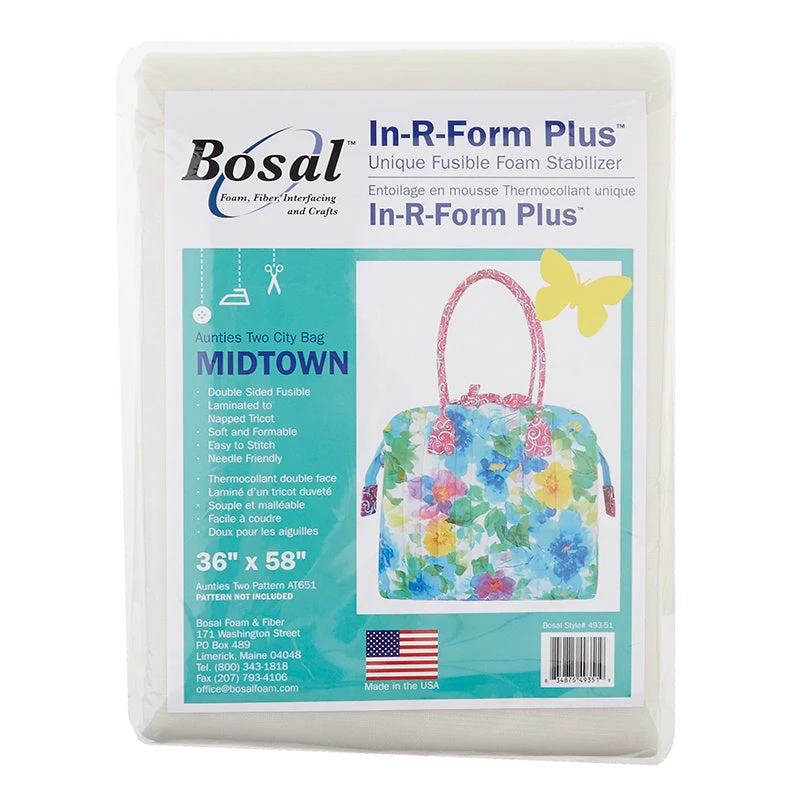 Bosal In-R-Form Plus Double Sided Fusible Foam Stabilizer City Bag Midtown- 36" X 58"