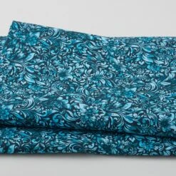 Allure - Watercolor Textured Floral Turquoise 118" Wide 3 Yard Cut