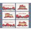Monthly Placemat Panels - June Berries Placemat Blue Panel -Clover Store c69130c5 9a70 32b8 81fe b4e7d7eee424