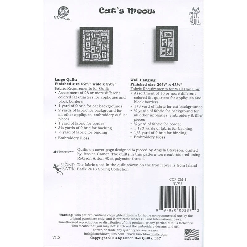 Cat's Meow Pattern 4 Cat's Meow Pattern - Image 2