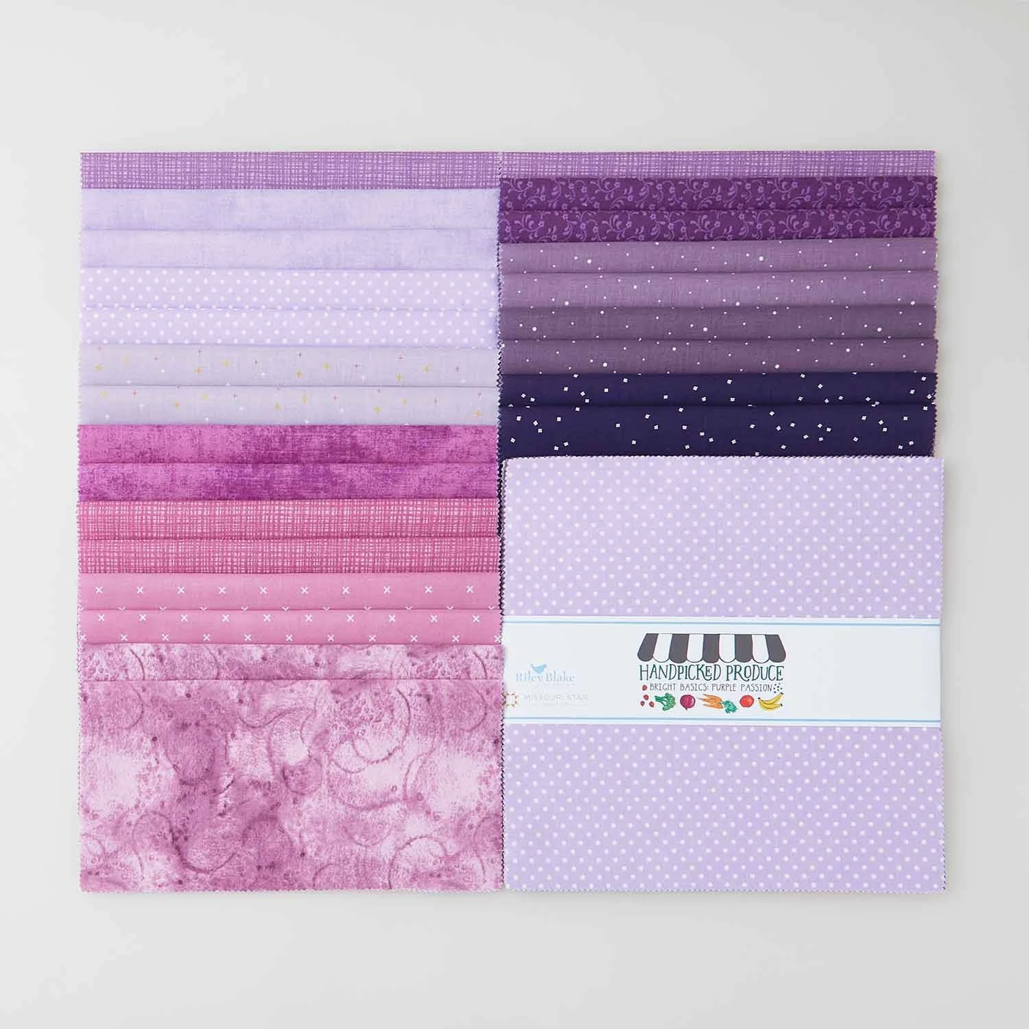 Handpicked Produce Bright Basics Purple Passion 10" Stackers 24 Pcs. 3 Handpicked Produce Bright Basics Purple Passion 10" Stackers 24 Pcs.