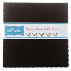 Confetti Cottons Crayola Solid Color Black 10" Stackers