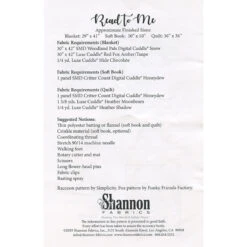 Cuddle® Kit - Read To Me Forest -Clover Store cuddle kit read to me forest ckreadtomeforest shannon fabrics 601230