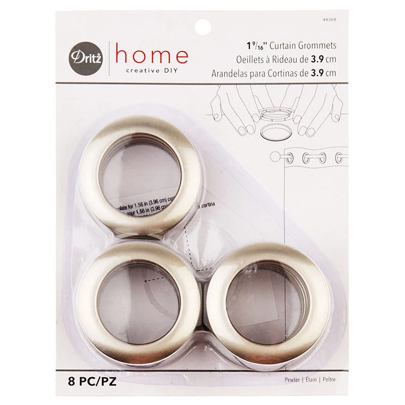 Curtain Grommets - Large Pewter 4 Curtain Grommets - Large Pewter - Image 2