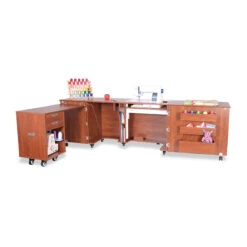 Aussie II Sewing Cabinet - Teak -Clover Store db7e7458 7de8 34e5 8793 a4a3f8806059