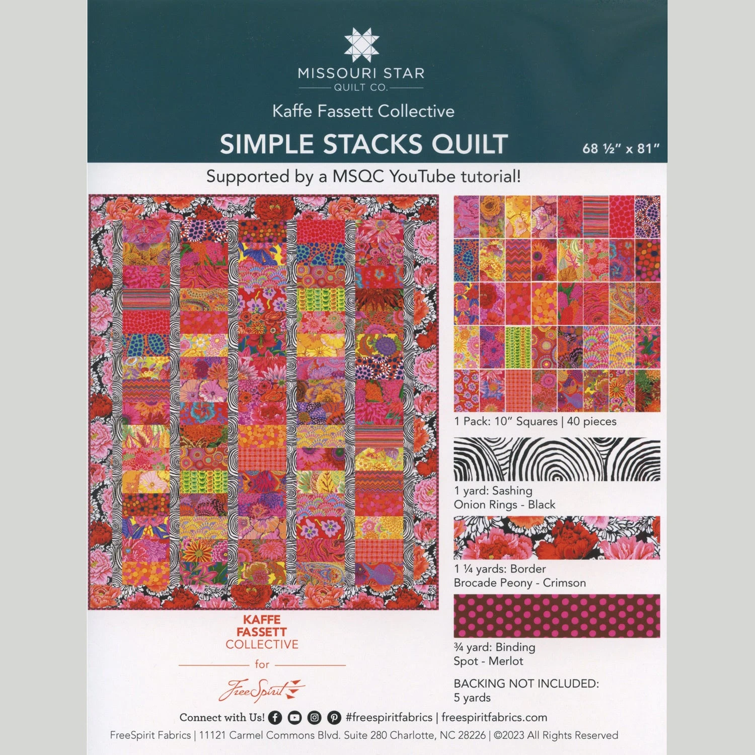 Missouri Star Kaffe Fassett Simple Stacks Quilt Kit 5 Missouri Star Kaffe Fassett Simple Stacks Quilt Kit - Image 3