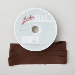 Bella Solid Bias Binding 20 Yard Spool - Moda U Brown