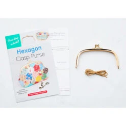 Hexagon Clasp Purse Kit -Clover Store hexagon clasp purse kit zw2620 zakka workshop zakka workshop 02aff8