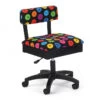 Hydraulic Sewing Chair - Bright Buttons -Clover Store hydraulic sewing chair bright buttons h8013 arrow sewing 20272b