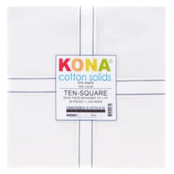 Kona Cotton White PFD 20 Pack Ten Square