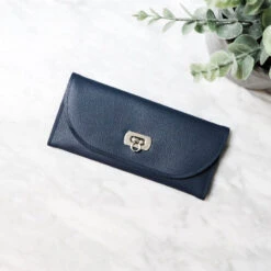 Lucky Penny Wallet Kit - Navy Pebble Faux Leather