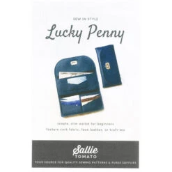 Lucky Penny Wallet Kit - Navy Pebble Faux Leather -Clover Store lucky penny wallet kit navy pebble faux leather lst115k1 sallie tomato sallie tomato 194c96