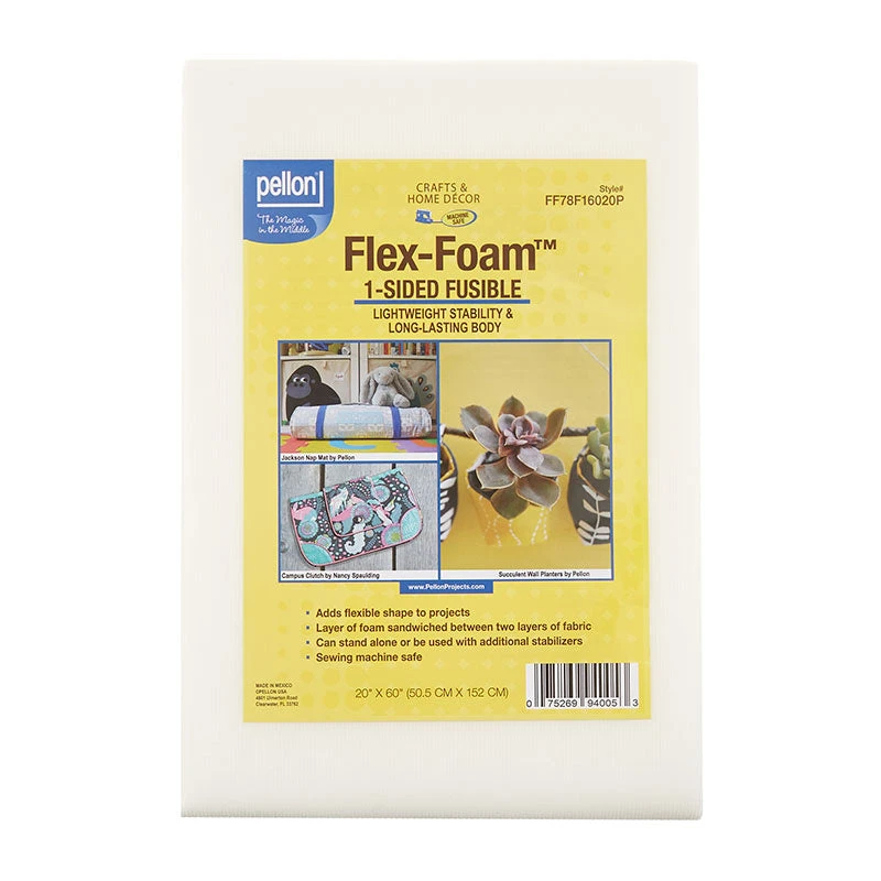 Pellon Flex-Foam 1-Sided Fusible Stabilizer - 20" X 60" Package 3 Pellon Flex-Foam 1-Sided Fusible Stabilizer - 20" X 60" Package