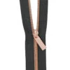 Sallie Tomato #3 Nylon Zipper Tape & Pulls - Black With Rose Gold -Clover Store sallie tomato 3 nylon zippers pulls black with rose gold zby3c13 sallie tomato sallie tomato 665ea6