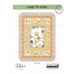 Sweet Bees Loop To Loop Quilt Kit -Clover Store sweet bees loop to loop quilt kit ksb 40021 310 clothworks pine tree country quilts 01cf67