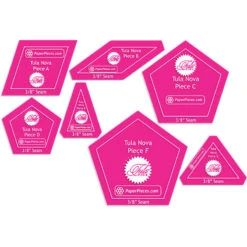 Tula Nova 7-Piece Acrylic Template Set -Clover Store tula nova 7 piece acrylic template set tulanova 038 paper pieces tula pink 24cb5c