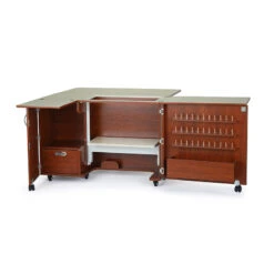 Wallaby II Sewing Cabinet - Teak 10 Wallaby II Sewing Cabinet - Teak -Clover Store wallaby ii sewing cabinet teak k8405 arrow sewing 2804e4