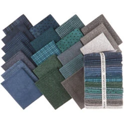 Woolies Flannel Stormy Seas Fat Quarter Bundle